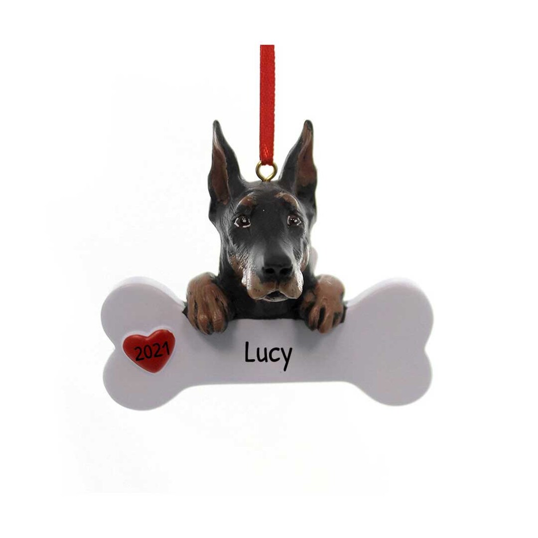 Personalized pet ornaments 2023 dog christmas ornaments doberman