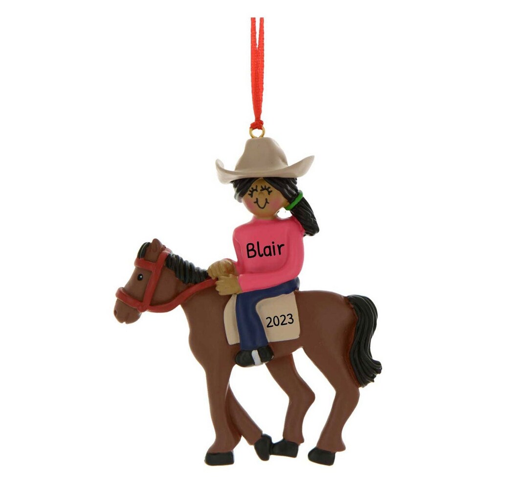 Personalized Horseback Riding Ornament Equestrian Christmas Ornaments
