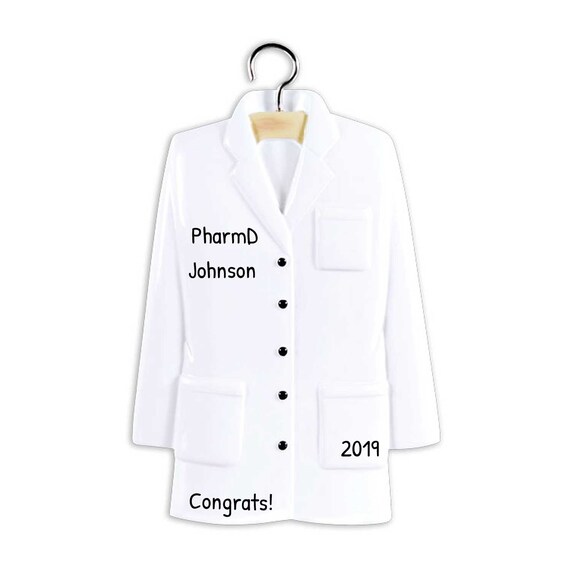 Personalized Lab Coat Ornament White Coat Ceremony Gift Etsy