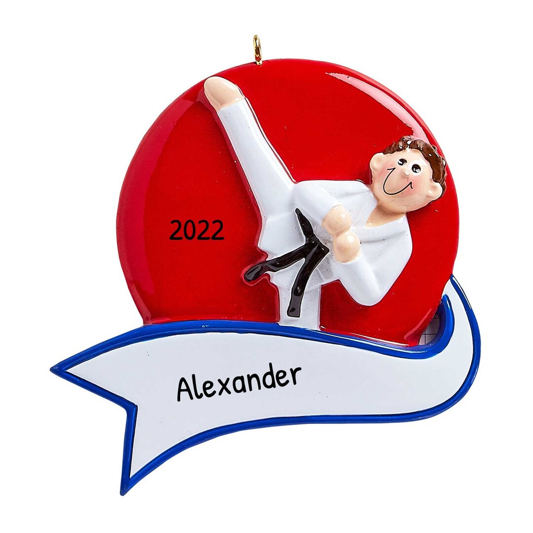 Personalized Martial Arts Ornament Karate Ornament, Taekwondo Ornament