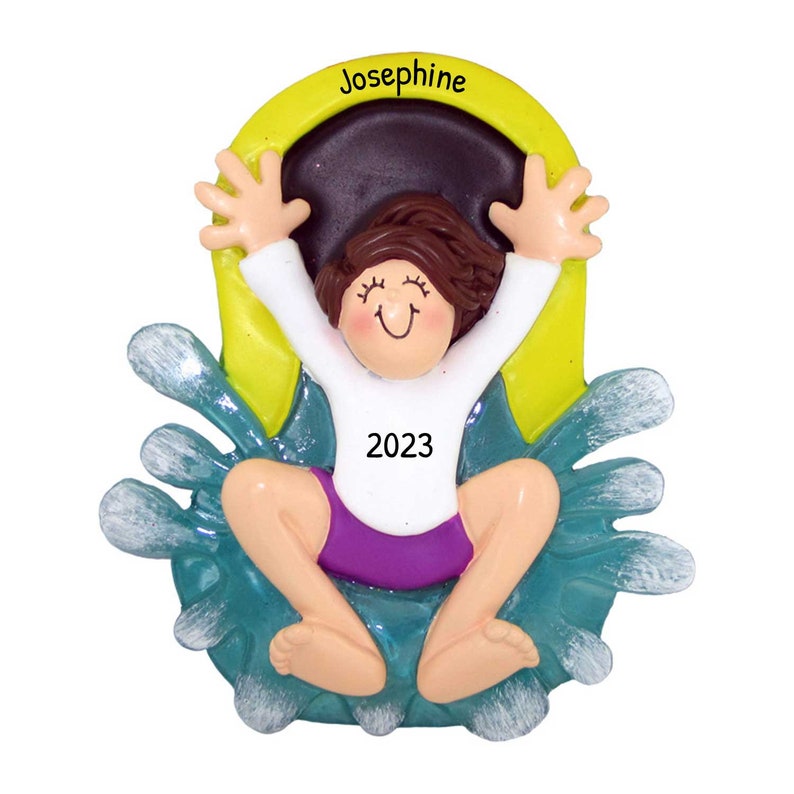 Personalized Water Slide Ornament Summer Pool Party Christmas Etsy