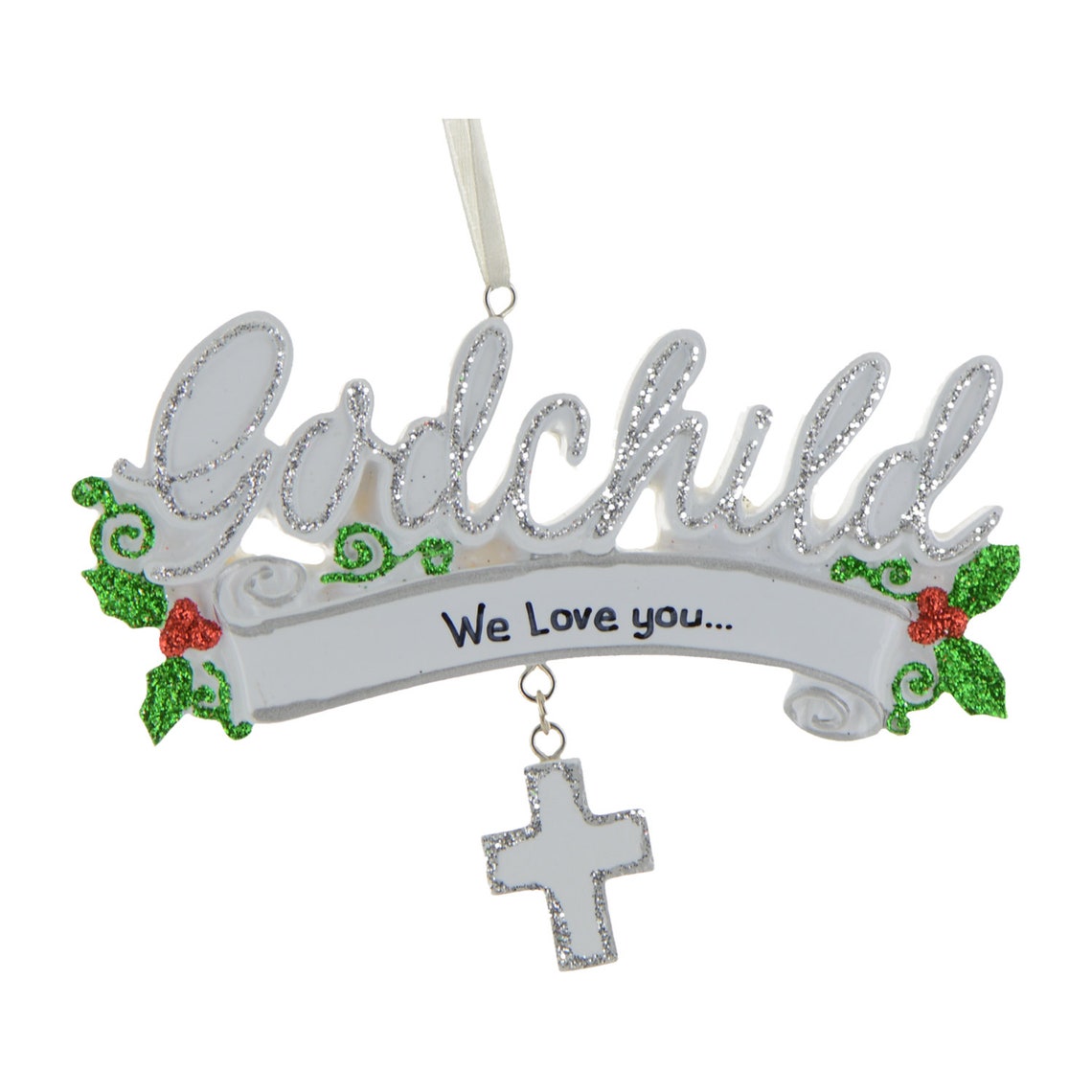 Personalized Baptism Ornament Godchild Christmas Ornament Etsy