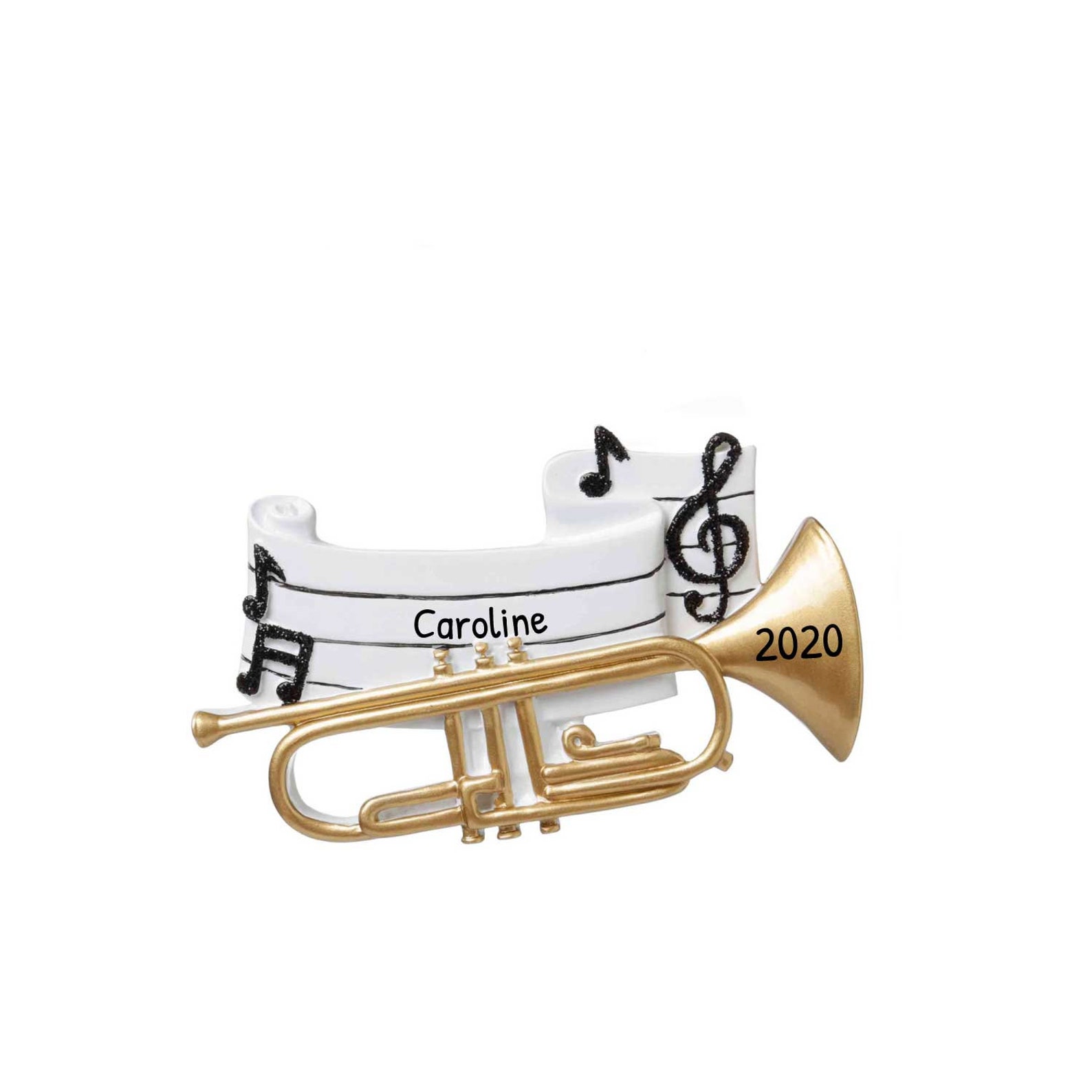 Personalized Trumpet Ornament Trumpet Christmas Ornament Etsy
