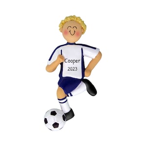 Boy Soccer Player Ornament