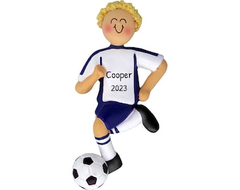 Boy Soccer Player Ornament
