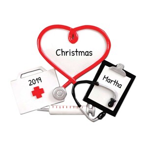 Personalized Medical Ornament - Doctor Ornaments, Nurse Ornaments, Medical Profession - Doctor Heart - Free Customization