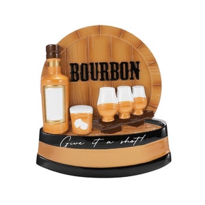 Bourbon Ornament, Bourbon Gift, Whiskey Ornament, Bourbon Lover Gift, Bourbon Decor, Dad Ornament, Kentucky Gift, Bourbon Barrel Ornament