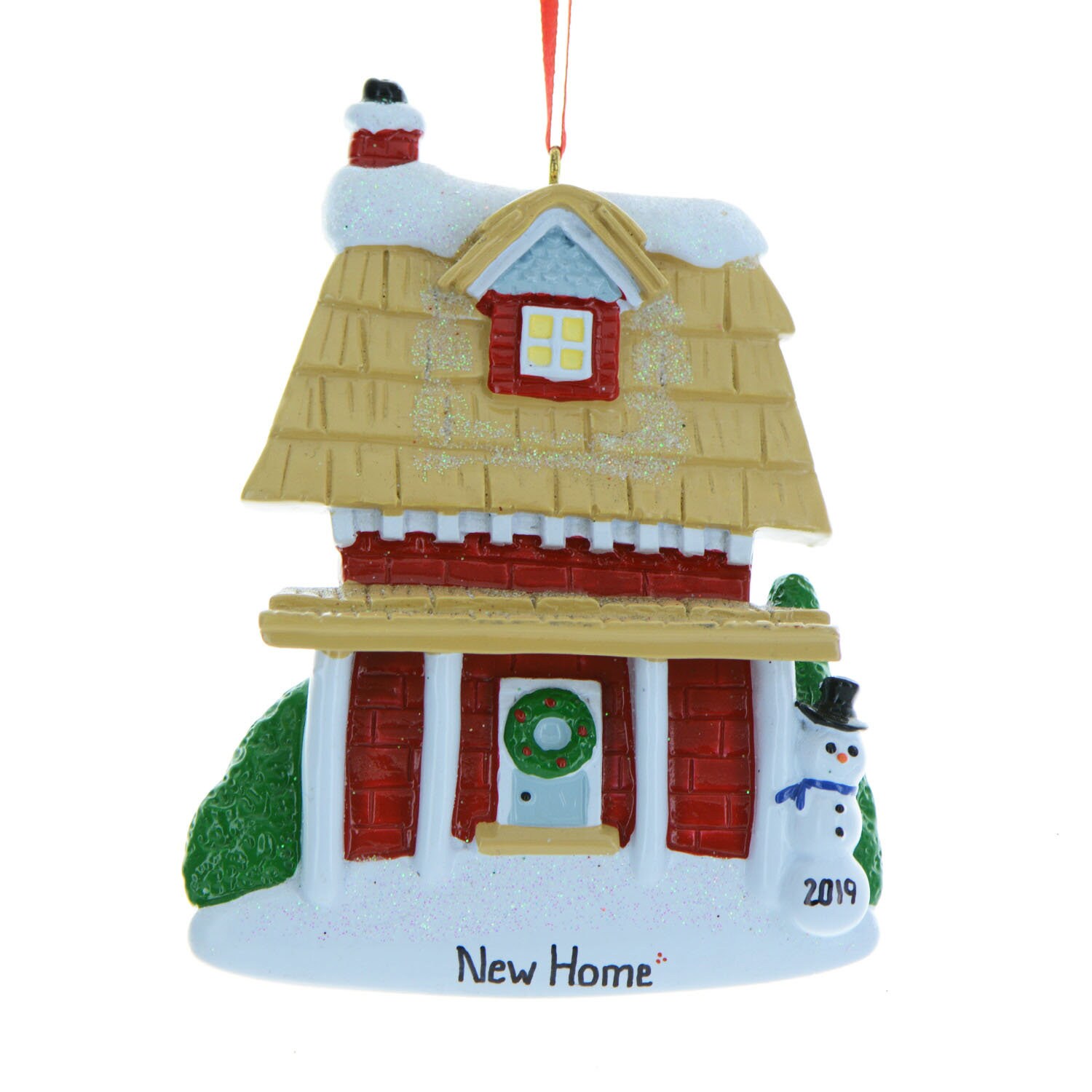 Personalized House Christmas Ornament Our New Elegant Red Etsy