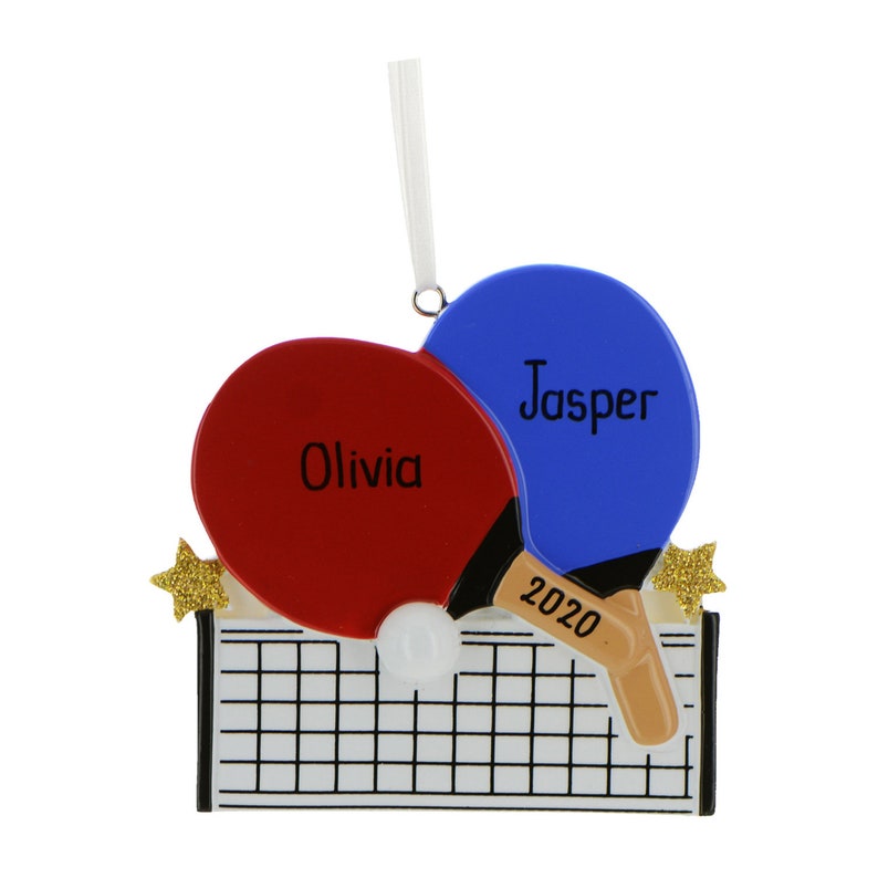 Personalized Table Tennis Christmas Ornament Custom Ping Pong Etsy