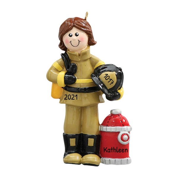 Feuerwehrmann Ornament - Feuerwehrmann Ornament - Feuerwehrfrau Ornament - Geschenk für Feuerwehrmann - Freie Individualisierung mit Geschenkbox