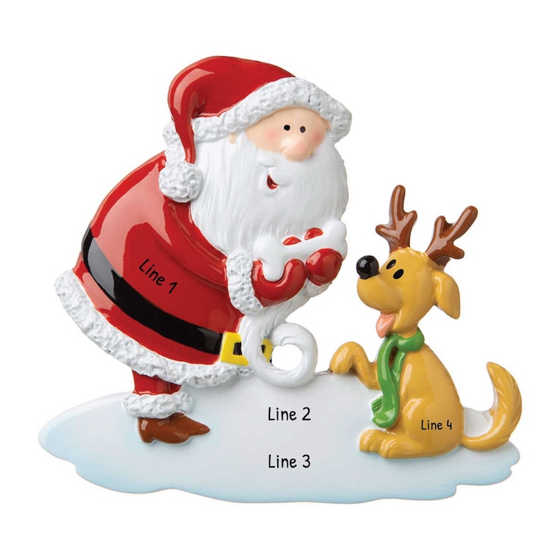 Santa Tree Decor Santa Christmas Ornament 3.75x4 Christmas Nursery Custom Santa Clause Ornament with Name Personalized Santa Ornament