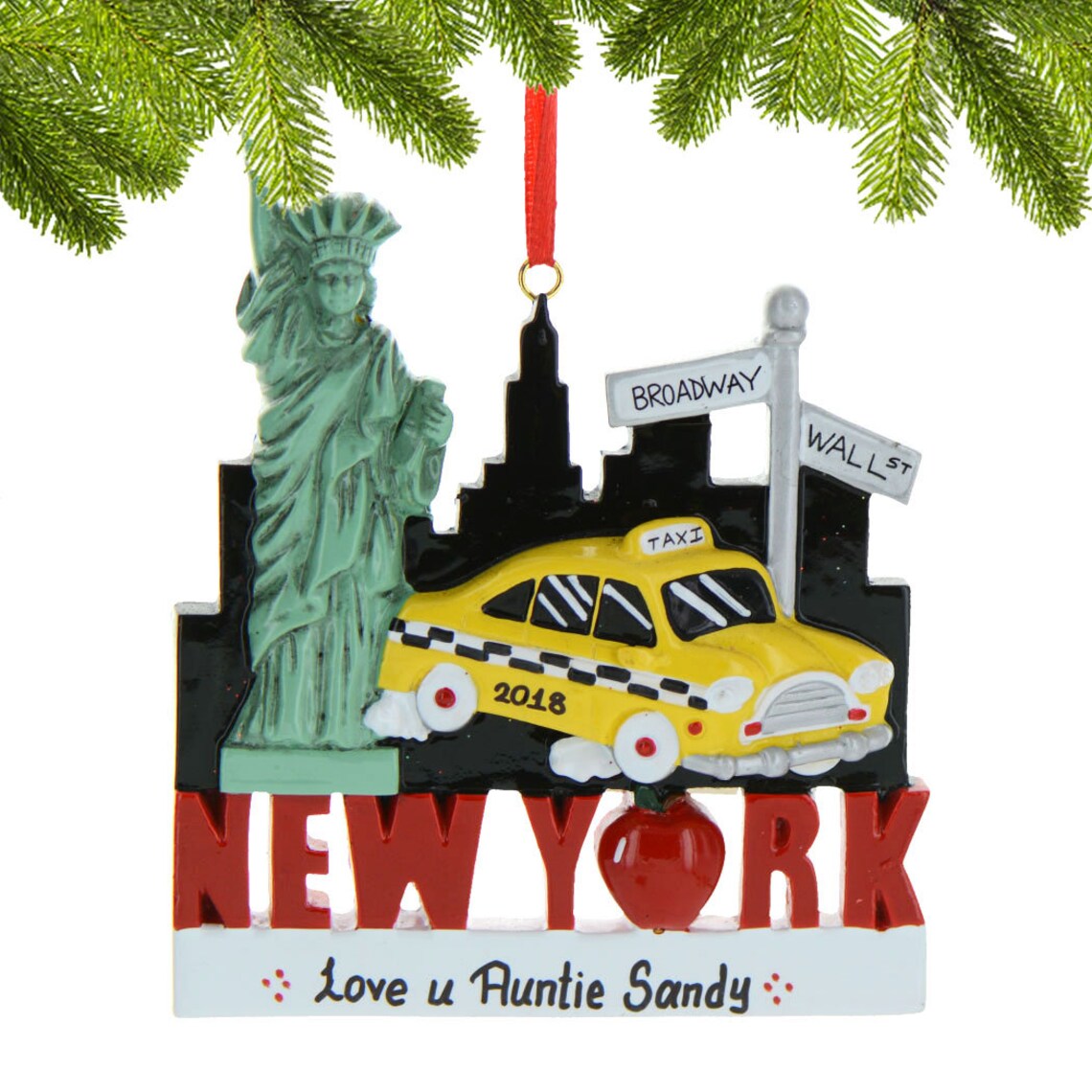Personalized New York Ornament New York Christmas Ornament Etsy