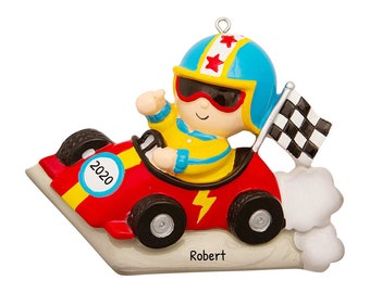 Personalized Race Car Ornament - Nascar Ornaments, Matchbox Ornaments, Formula 1 - Race Car Driver - Free Customization