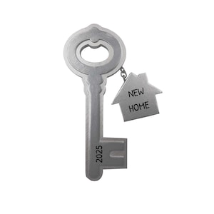 Personalized Key Ornament - My First Apartment Ornament, New House Ornament, New Apartment Ornament - Free Customization with Gift Box