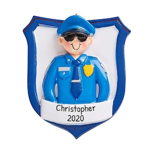 Personalized Police Christmas Ornament, Police Officer Ornament, Police Badge Ornament, Holiday Police Ornament, Law Enforcement Ornament