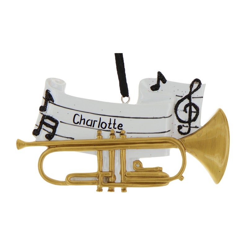 Personalized Trumpet Ornament Trumpet Christmas Ornament Etsy