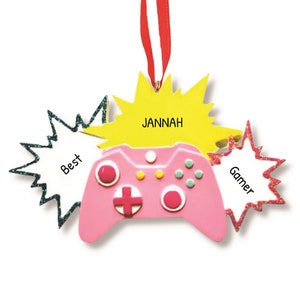 Gamer Christmas Ornament, Personalized Gamer Gift, Video Game Ornament, Custom Gaming Present, Nameable Gamer Ornament, Online Gamer Gift