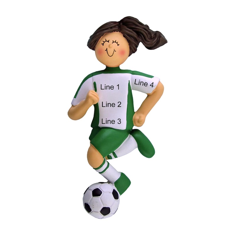 Girl Soccer Ornament With Free Personalization image 2