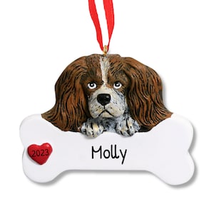 Cavalier King Charles Spaniel Ornament, Spaniel Ornament, Dog Ornament, Christmas Tree Trinket, Holiday Pet Gift, Dog Lover Ornament, Animal