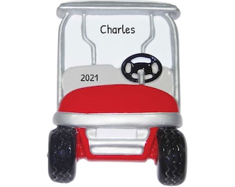 Golf Ornament, Golf Christmas Ornament, Golf Cart Ornament, Personalized Gift For Men, Golfing Decoration, Xmas Decoration, Golf Lovers Gift