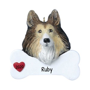 Personalized Pet Ornaments 2023 - Dog Christmas Ornaments Collie Ornament Dog Ornaments Bone Ornament - Free Customization