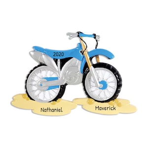 Personalized Motorcycle Ornaments for Christmas Tree - Dirt Track Racing Ornament - Motocross - Free Customization
