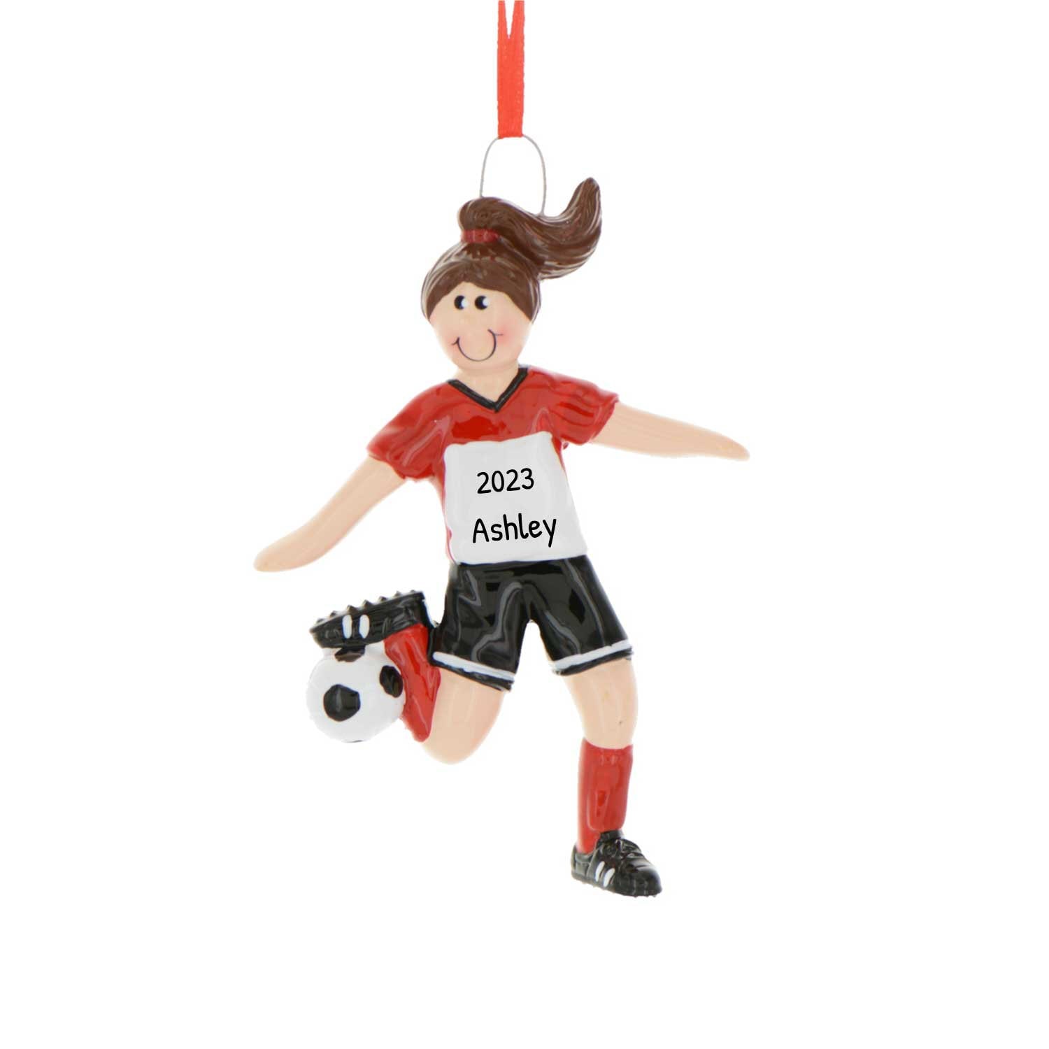 Girl Soccer Ornament Personalized