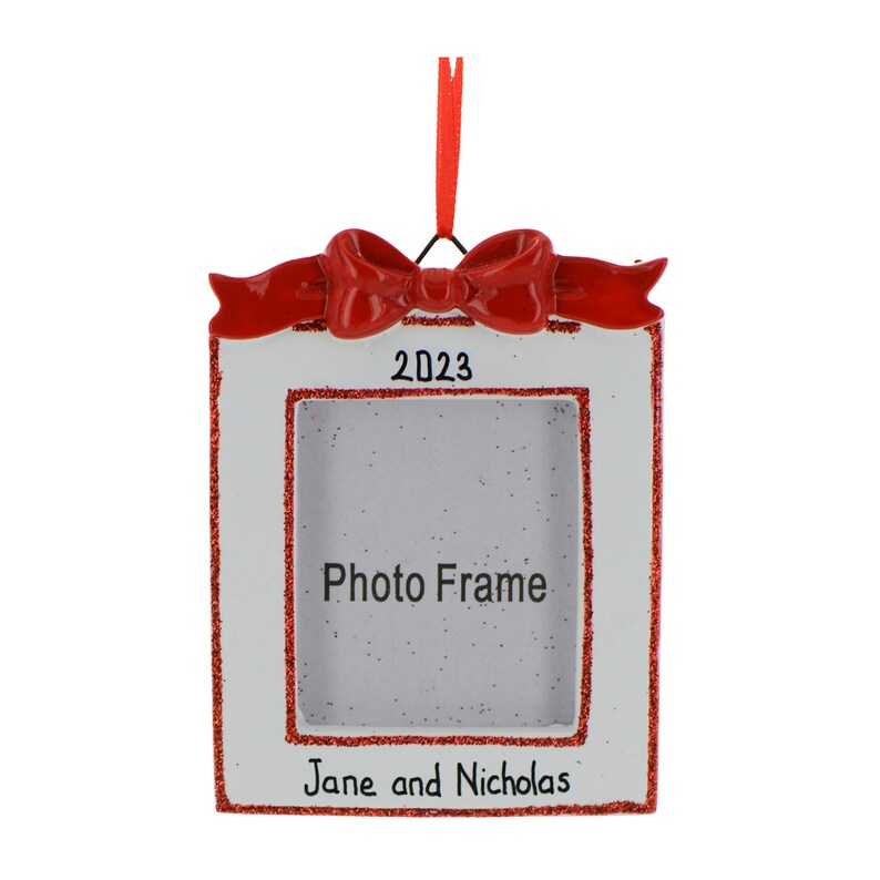 Personalized Christmas Photo Frame Ornament 2022 Christmas Etsy