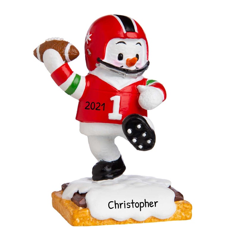 Football Player Gift Personalized Football Ornament Football Team Gifts Coach Custom Name Football Ornament Football Christmas Ornament
