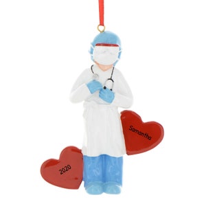 Personalized Medical Ornament - Nurse Ornaments, Doctor Ornaments, Medical Profession - PPE Nurse - Free Customization