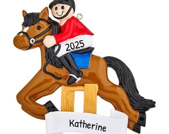 Personalized Horseback Riding Ornament / Equestrian Ornament