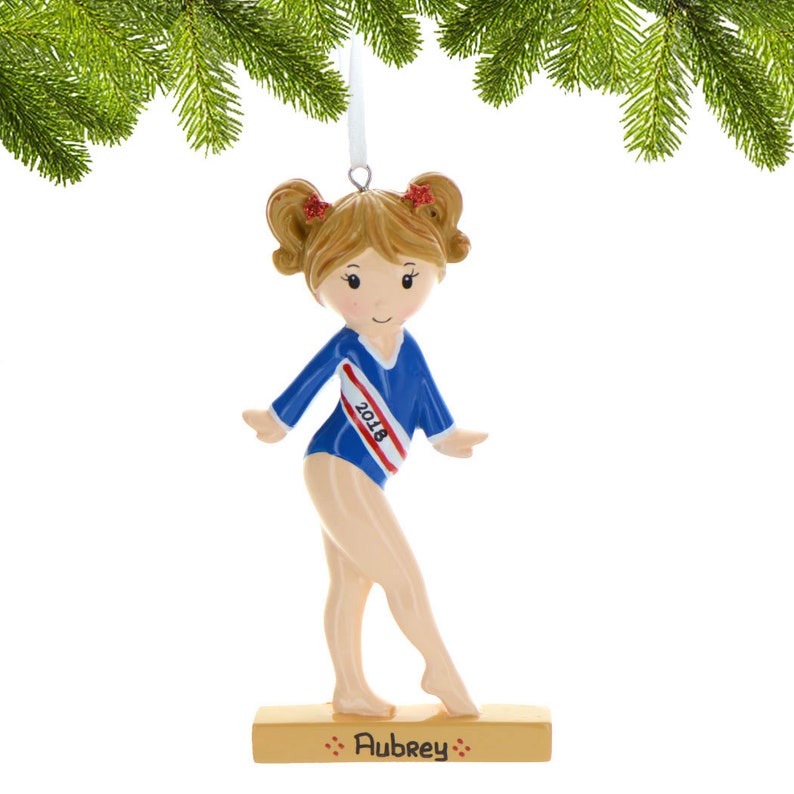Personalized Gymnastics Ornament Gymnast Christmas Ornament Etsy