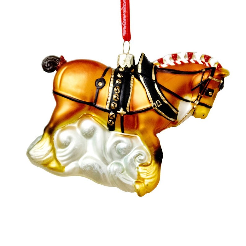 Budweiser® Clydesdale Horse Glass Ornament Glass Blown Etsy