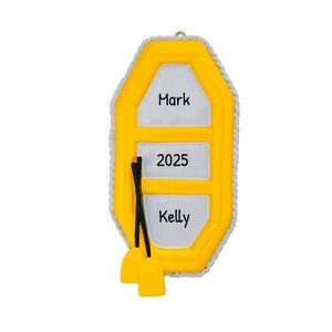 Personalized River Rafting Christmas Ornament - White Water Rafting Ornament, River Raft Ornament - Free Customization with Gift Box