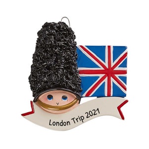 Personalized England Christmas Ornament - London Christmas Ornament, British Christmas Ornament - British Beefeater - Free Customization