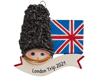 Personalized England Christmas Ornament - London Christmas Ornament, British Christmas Ornament - British Beefeater - Free Customization