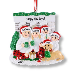 Christmas Family Ornament, Family Of 5 Ornament, Christmas 2023 Ornament, Personalized Gift, Custom Ornaments, Stocking Stuffer