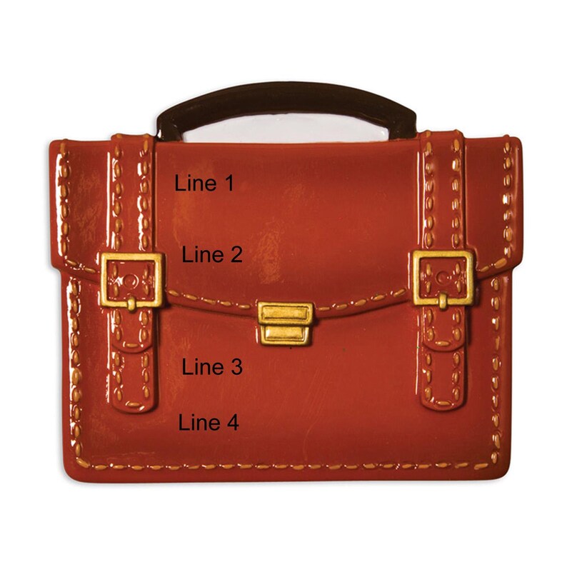 CEO Ornament, Personalized Briefcase Ornament, New Job Ornament, Office Worker Ornament, Boss Day Ornament, Business Suitcase Ornament image 2