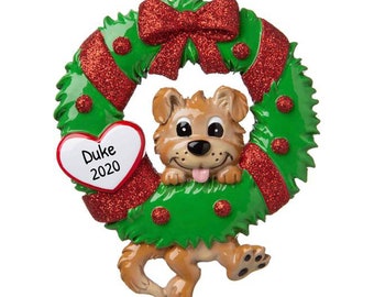 Personalized Pet Ornaments 2023 - Dog Christmas Ornaments Dog Hanging Wreath Ornament Dog Ornaments - Free Customization