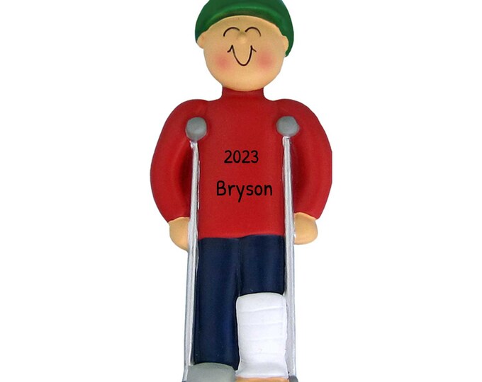 Broken Leg Christmas Ornament 