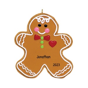 Personalized Gingerbread Man Ornaments - Gingerbread Man Cookies, Cookie Ornaments, Gingerbread Ornaments - Free Customization With Gift Box