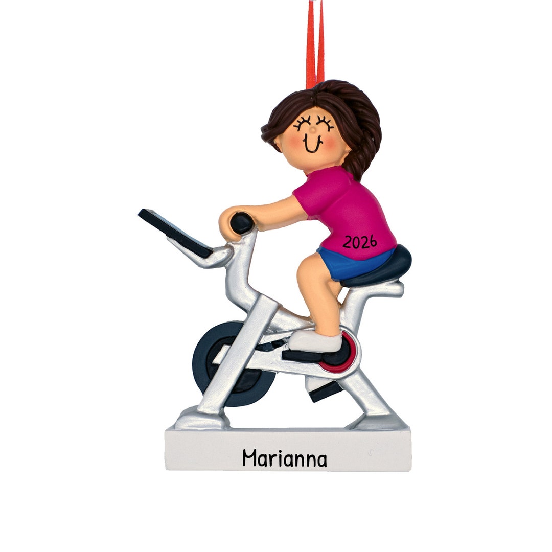 Personalized Exercise Bike Ornament Workout Ornament Gym Etsy