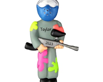 Paintball Ornament, Personalized Gift, Birthday Ornament, 2023 Ornament, Paintball Favors, Customizable Gift, Personalized Ornament, Gift