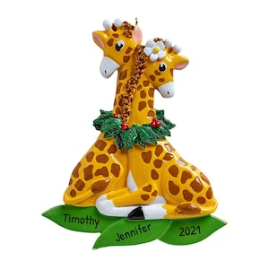 Giraffe Ornaments For Couples, Giraffe Couple Ornaments, Giraffe Ornaments For Couples, Personalized Gift, Animal Love Ornament,Wedding Gift