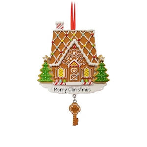 Gingerbread House Ornament, New Home Decor, Christmas Ornament, Xmas Decoration, Holiday Accent Ornament, Gingerbread Winter Decoration
