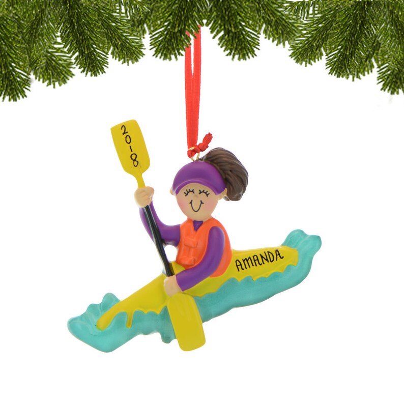 Personalized Canoeing Ornament Kayaking Christmas Ornament Etsy