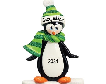 パーソナライズされたペンギンのクリスマスオーナメント - ペンギンの