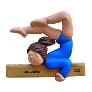 Personalized Gymnastics Ornament for Girl, Gifts for Gymnasts, Sports Ornament, Custom Ornament, Gymnastics Gift, Personalized Girl Ornament