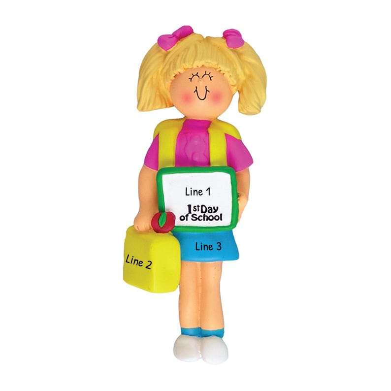 My First Day Of School Ornament, Personalized Ornament, Back To School Ornament, Gift, Custom Ornament, Keepsake Gift, School Memory image 2