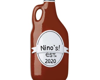 Adornos de cerveza personalizados para árbol de Navidad - Adornos navideños de cerveza, Adorno para jarra de cerveza - Growler de cerveza - Personalización gratuita